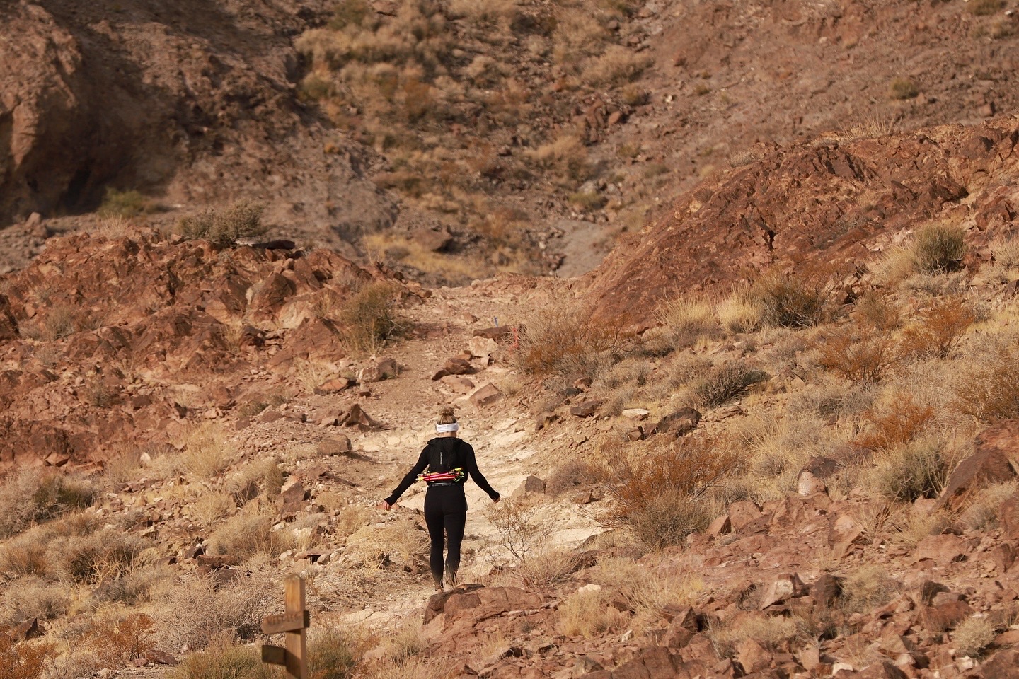 Rocky desert trail at Bootleg Boogie